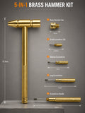 5-in-1 Brass Hammer Kit – Multi-Purpose Mini Tool Set